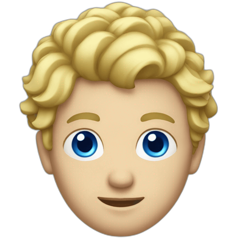 king with short blond hair and blue eyes emoji