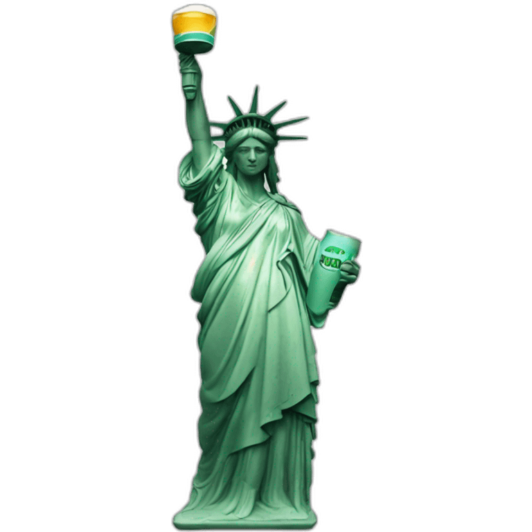 the statue of the liberty drink à beer  emoji