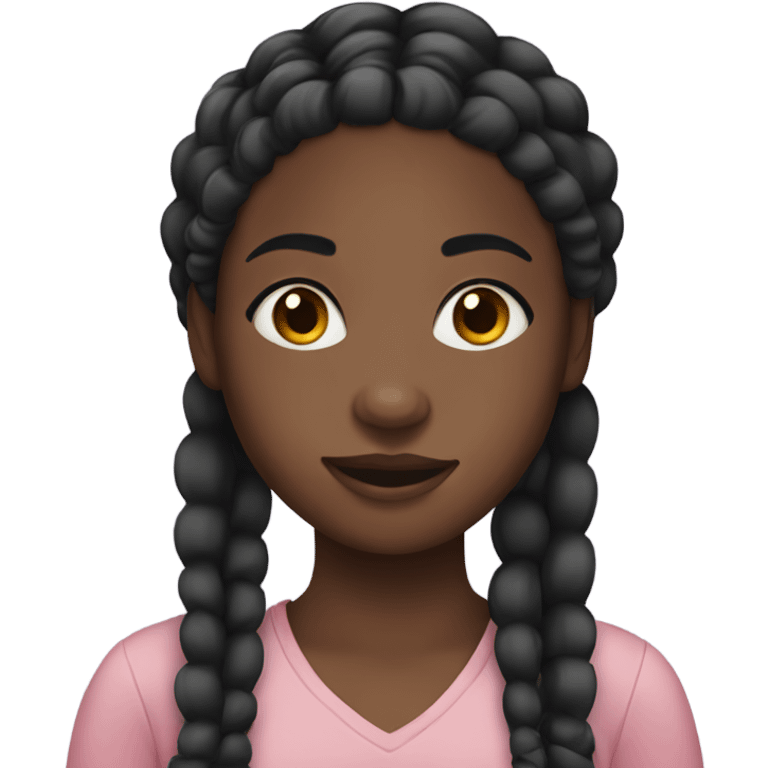 Black girl with braids  emoji