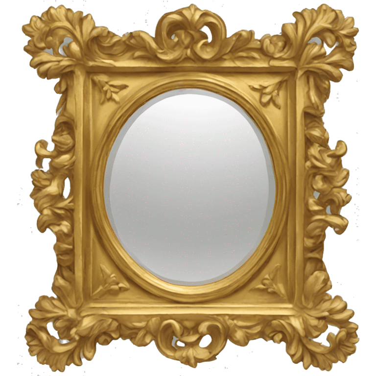 Antique gold mirror emoji