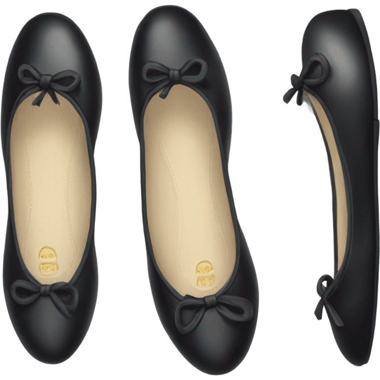 Black Chanel ballet flats emoji