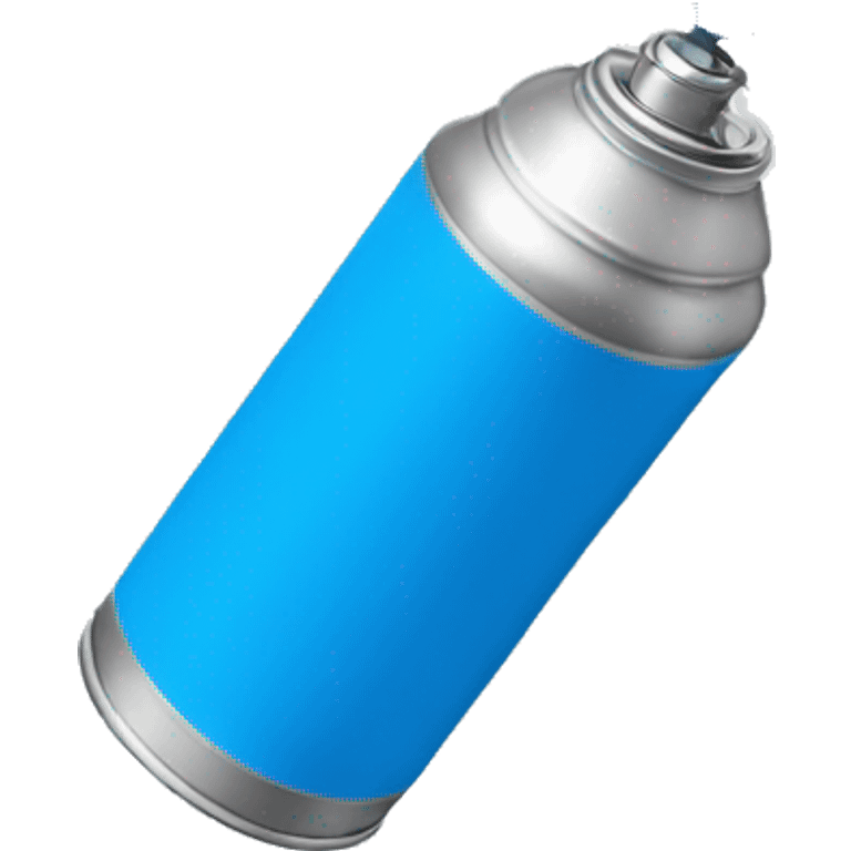 spray can color  blue with a regular small spray nozzle emoji