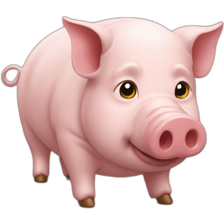 Cochon qui est choqué emoji