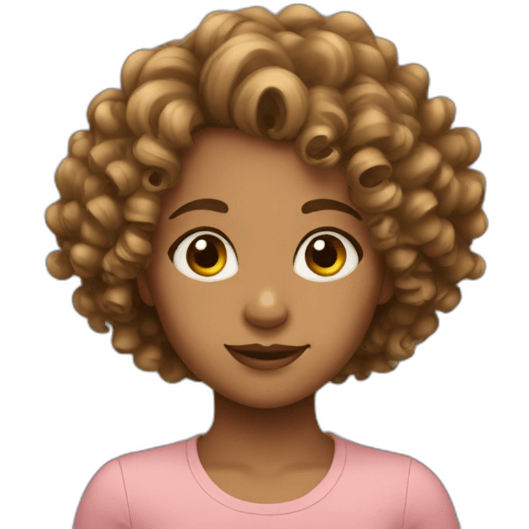 girl with curly hair emoji