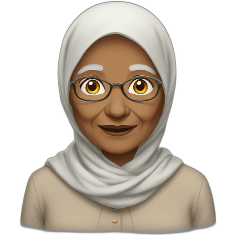 very old woman hijab emoji