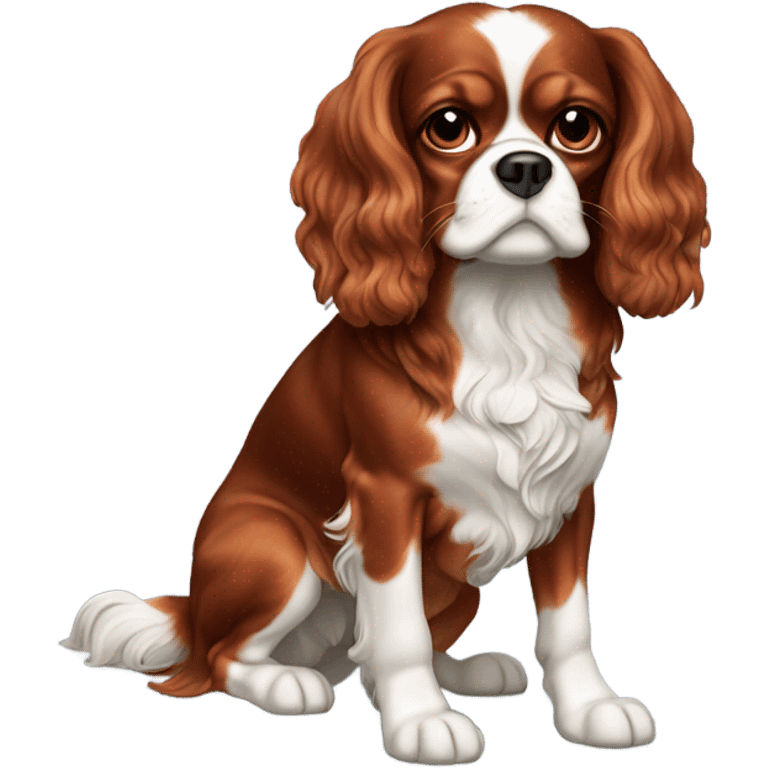 King Charles cavalier ruby colour  emoji