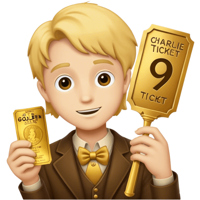 Charlie golden ticket  emoji