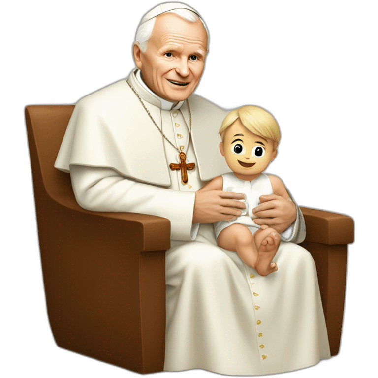 John Paul Ii with child emoji