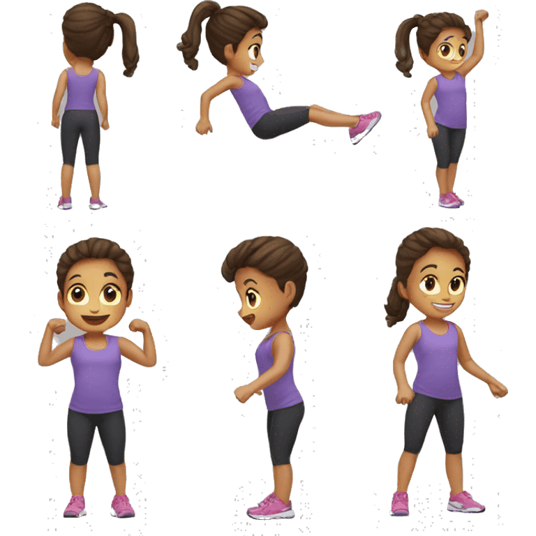 child warm up work out  emoji