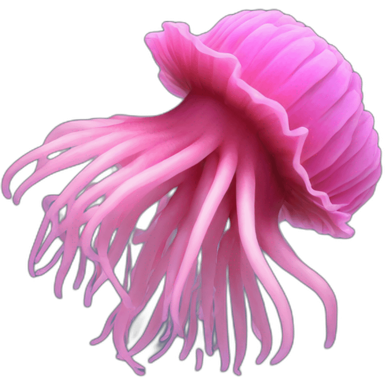 pink sea anemone, side profile view emoji