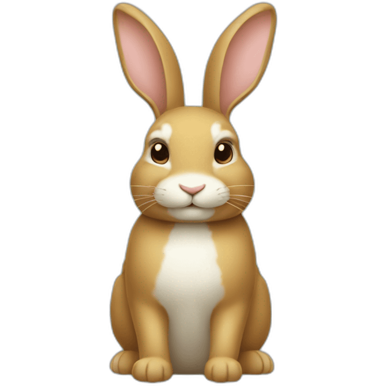 Un lapin avec un bec emoji