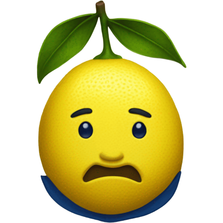 dark blue lemon emoji