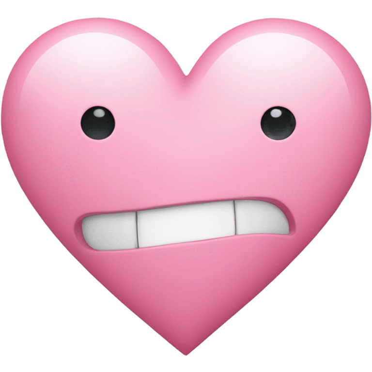 corazón blanco con un lazo rosa emoji