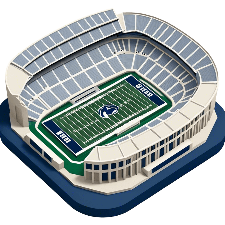 penn state beaver stadium football game isometric exterior view emoji