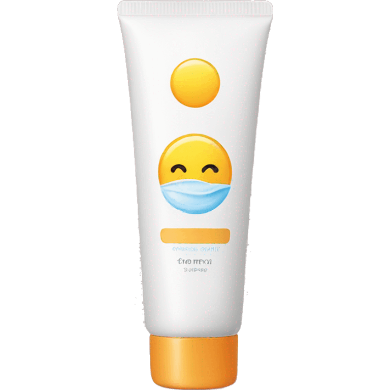 tube of spf and baby emoji