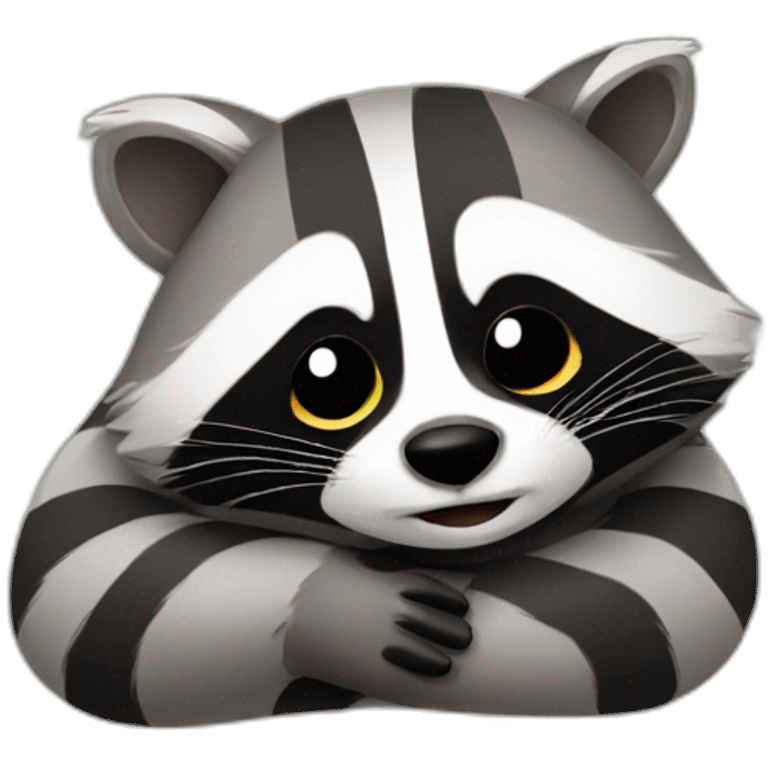 raccoon hugging  emoji