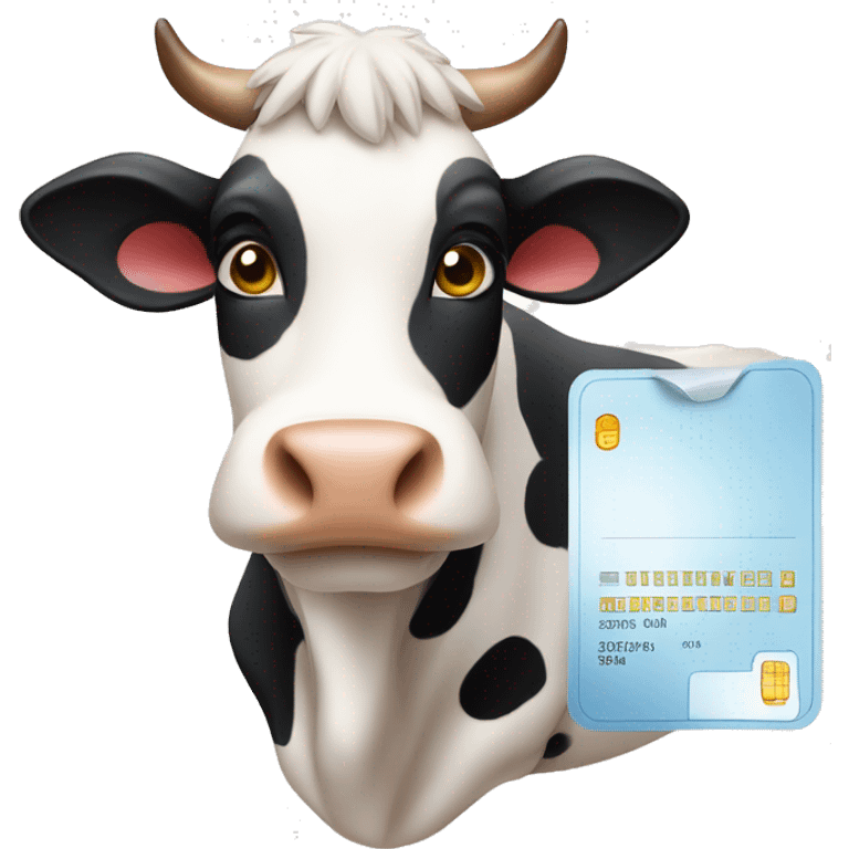 Vache avec carte géographique  emoji