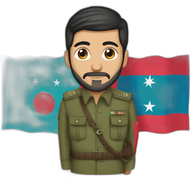 Muhammed Amin Rasulzade with Azerbaijani flag emoji