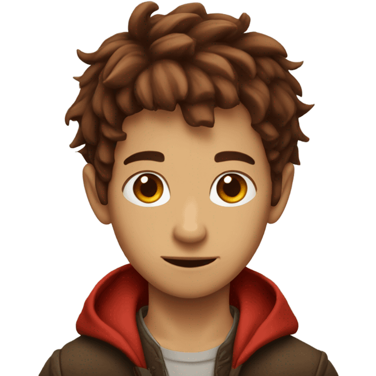 Red Dragon boy with brown hair  emoji