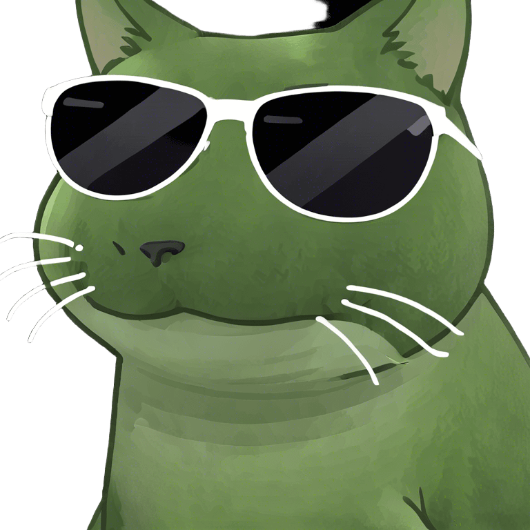 Cat with sunglasses emoji