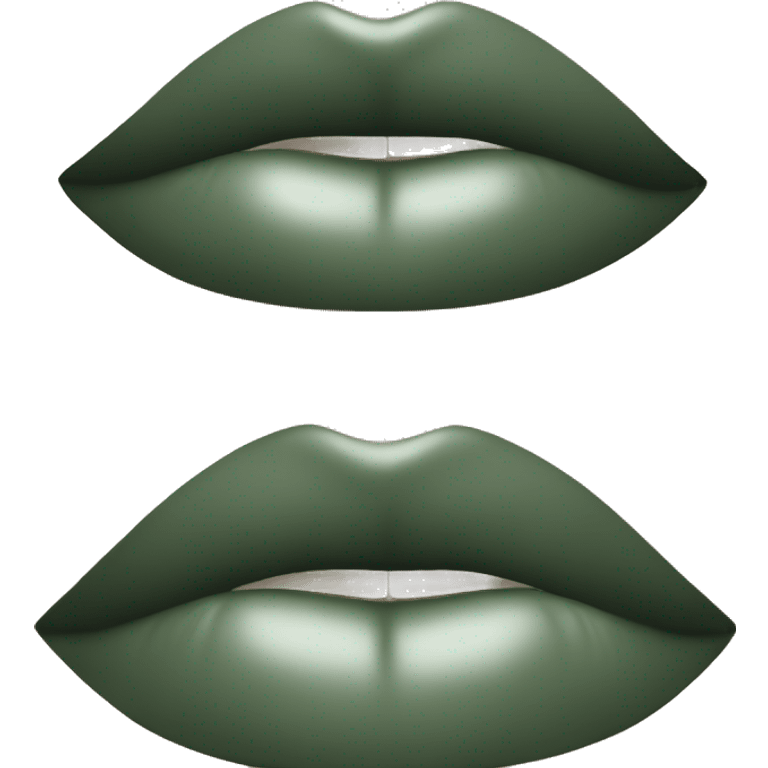 Sage green lipstick emoji