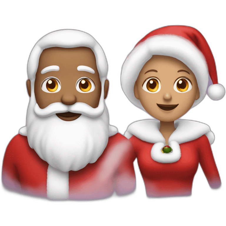 santa and mrs. claus emoji