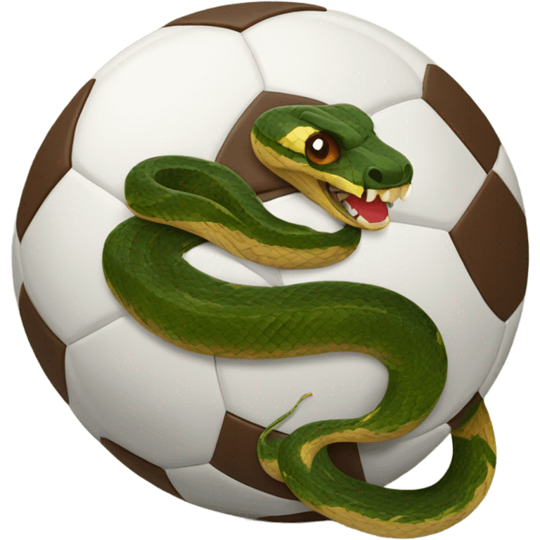 snake and a football emoji