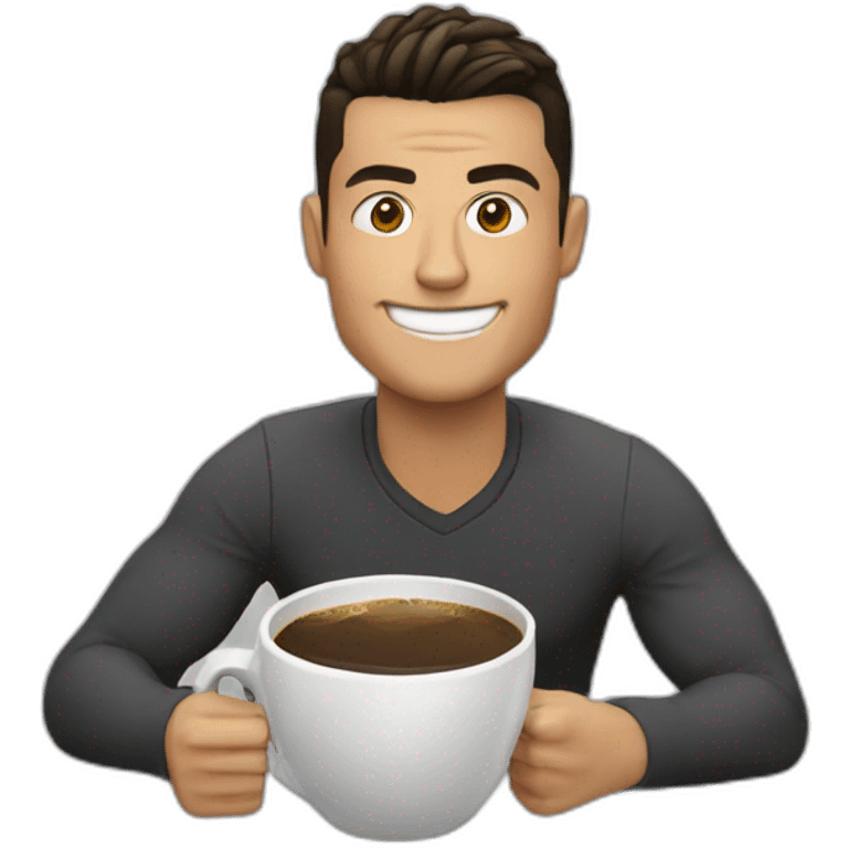 cristiano ronaldo drinks coffee emoji