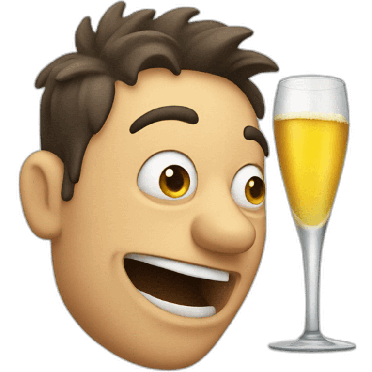 a dizzy man under the influence of alcohol emoji