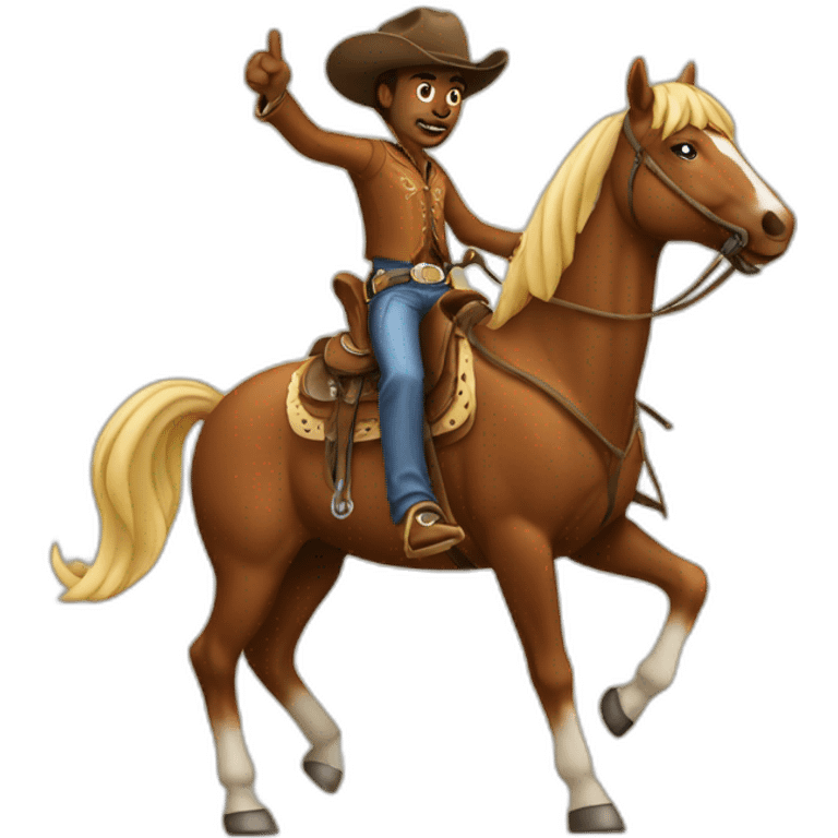 cowboy on horse emoji