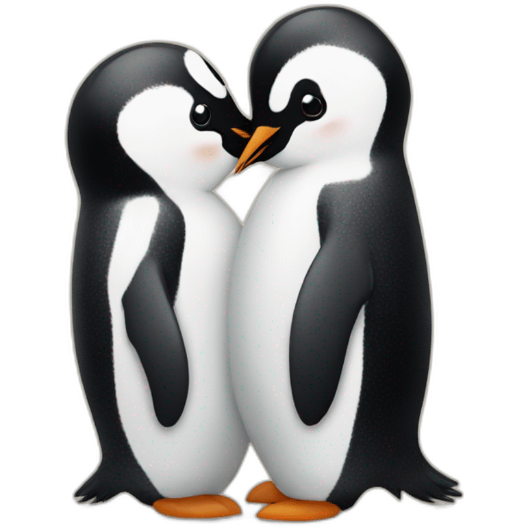 penguin kissing  emoji