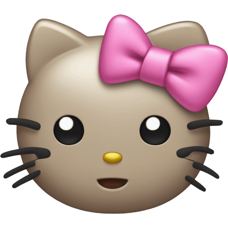 Hello kitty with a pink bow emoji