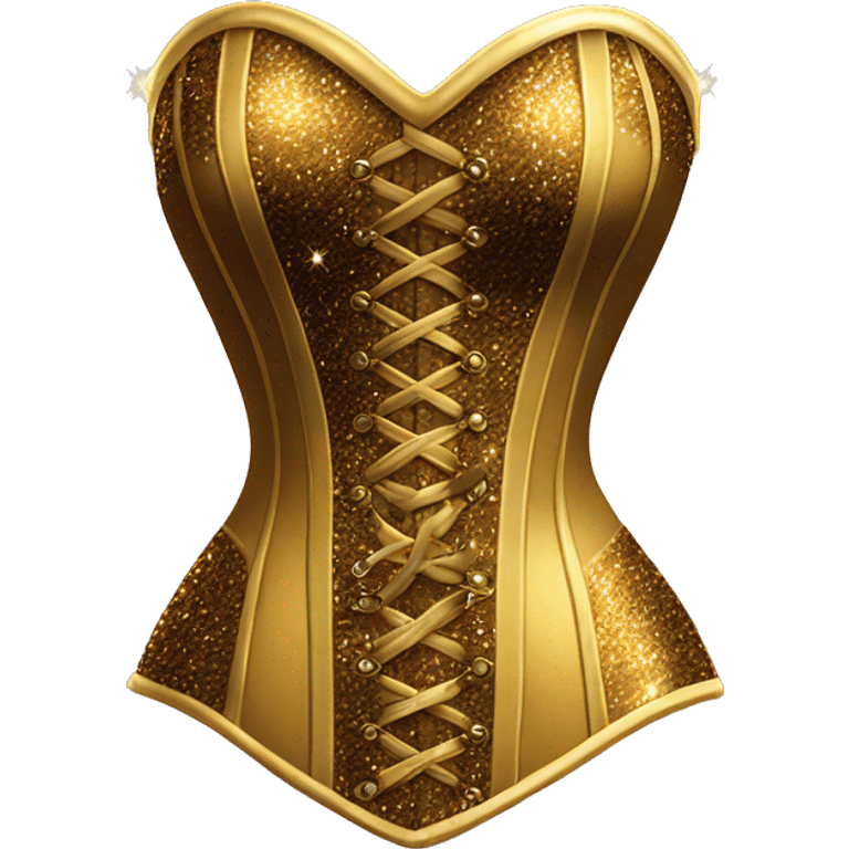 Shine and glitter gold corset emoji