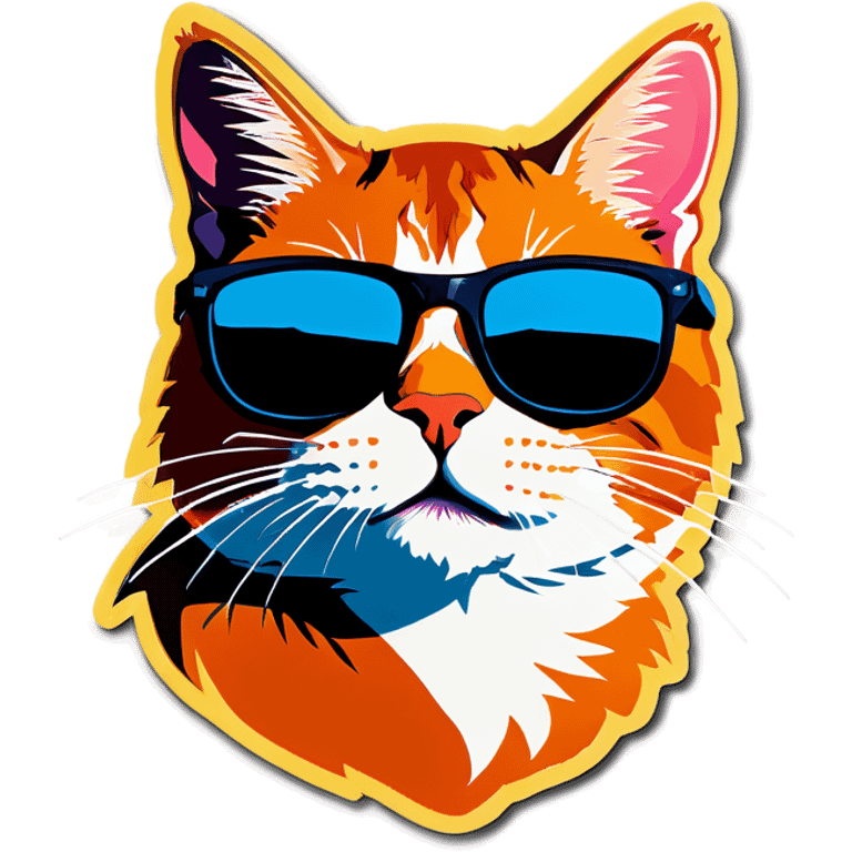 Cat with sunglasses emoji