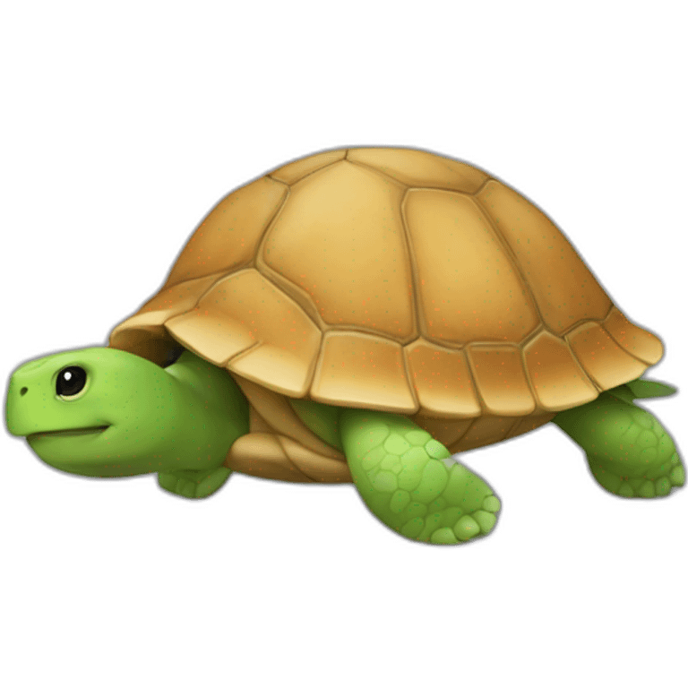 Ver de tere sur une tortue emoji