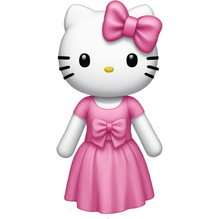 hello kitty pink bow and outfit emoji