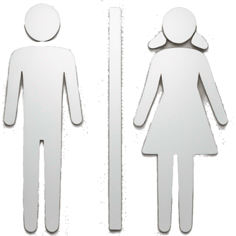 Men and women restroom sign  emoji