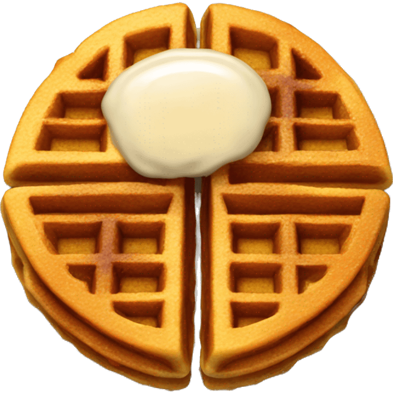 pumpkin pecan waffles with maple syrup emoji