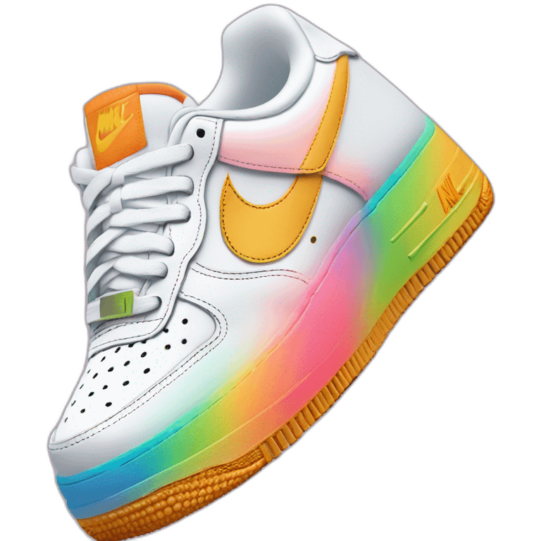 Nike AF1 rainbow emoji