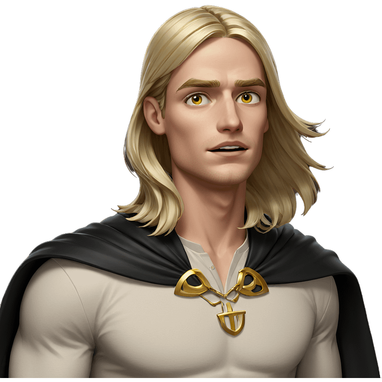 blonde boy in a cape emoji