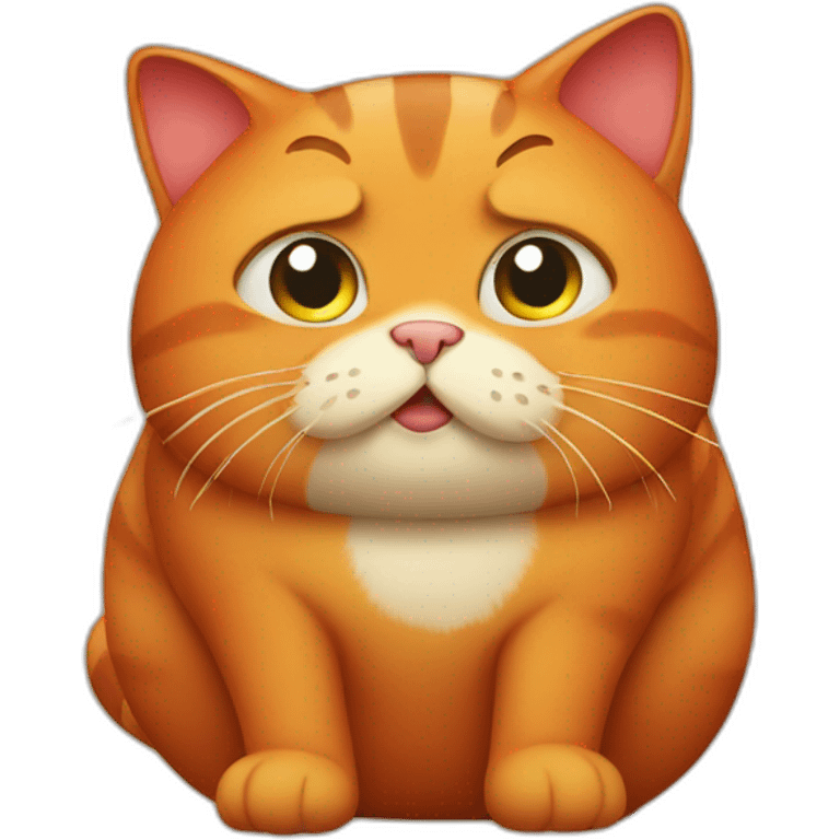 Red fat cat pooping emoji