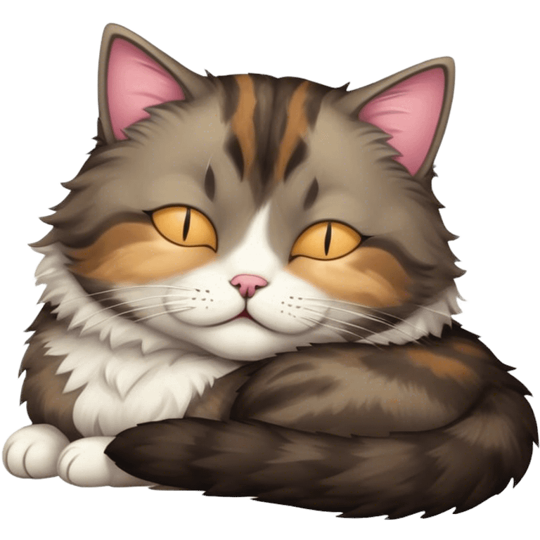 american short hair cat sleeping emoji