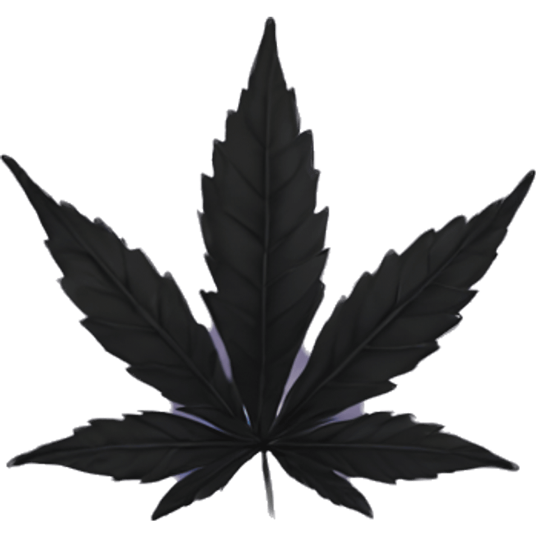 Black weed leaf emoji