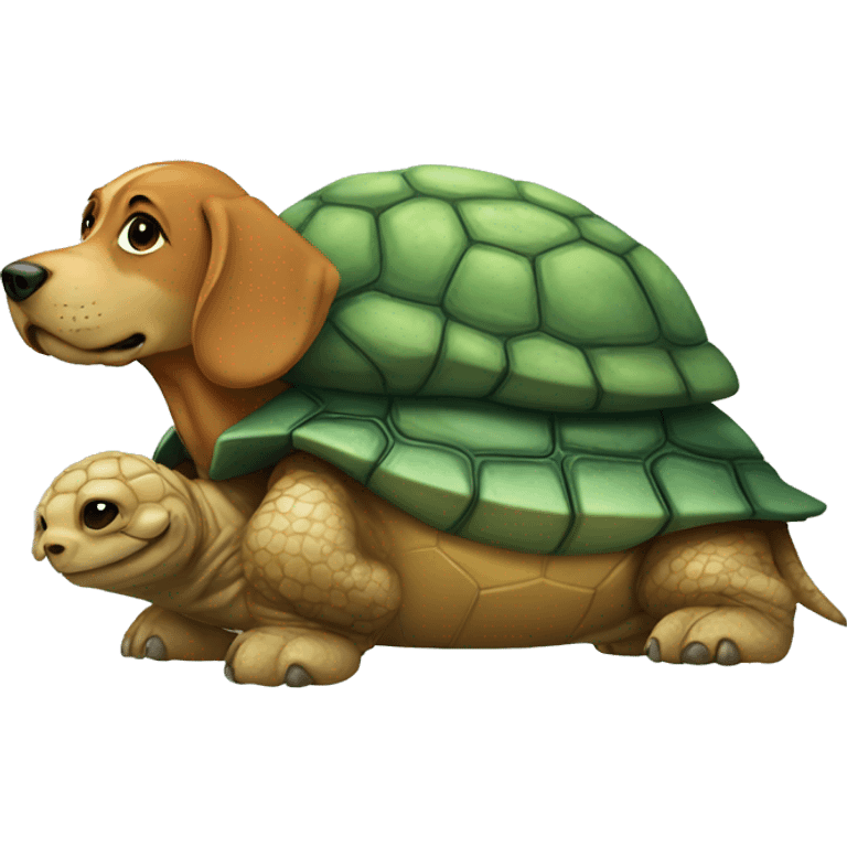 
dog on a turtle emoji