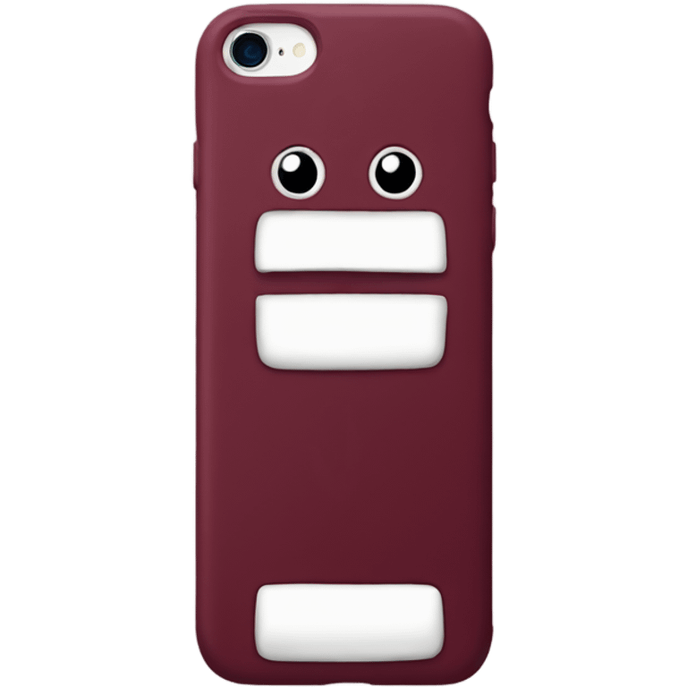 iphone with burgundy case emoji