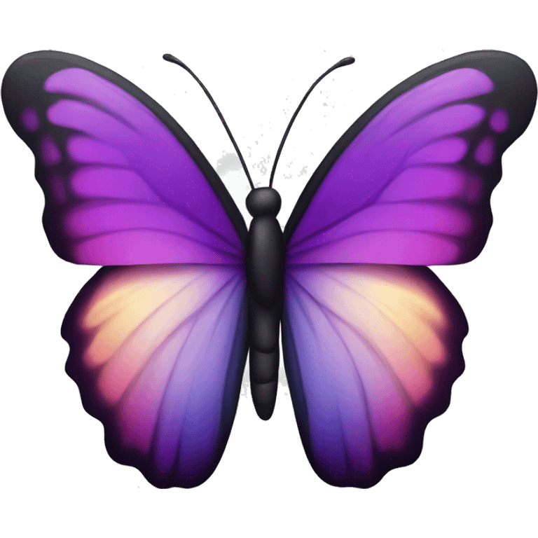 Black and Purple Gradient Butterfly emoji