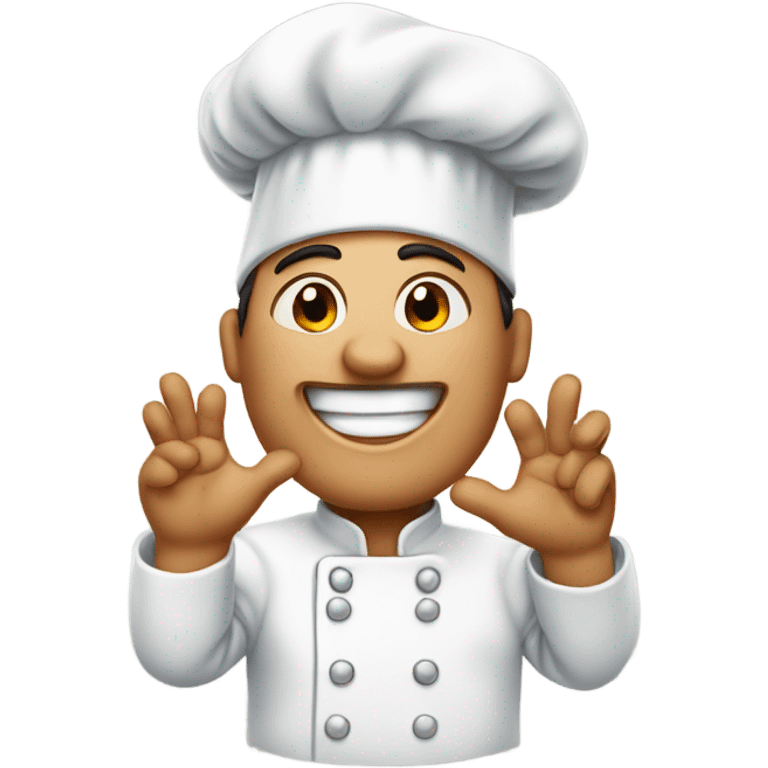 Chef fingertip kiss emoji