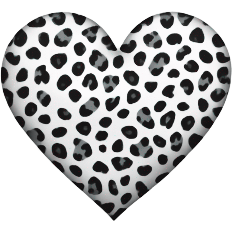 white grey and black leopard print heart  emoji