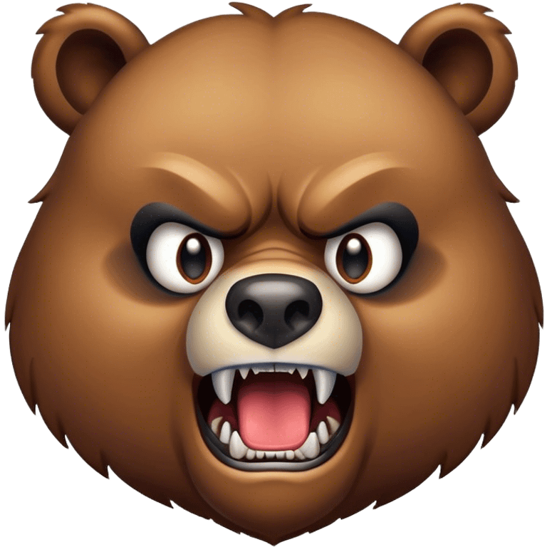 angry bear with black eyes and sharp teeth  emoji