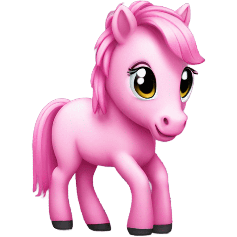 Pink pony in a club emoji